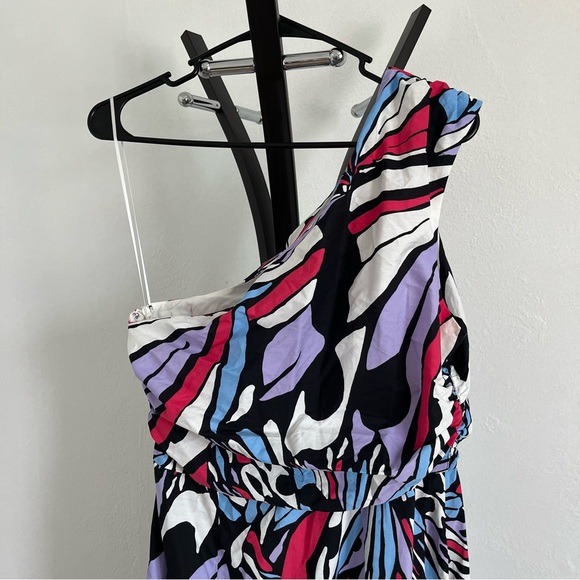 Anthropologie Maeve One-Shoulder Printed Midi Dress - Picture 8 of 11